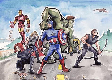 How To Draw Cartoon Avengers