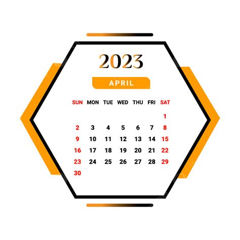 Calendar April 2023 Vector Hd Images 2023 April Month Calendar With