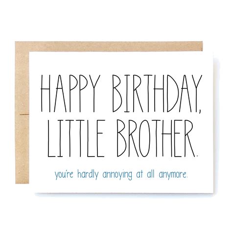 Funny Birthday Card Birthday Card For Brother Brother Etsy Uk