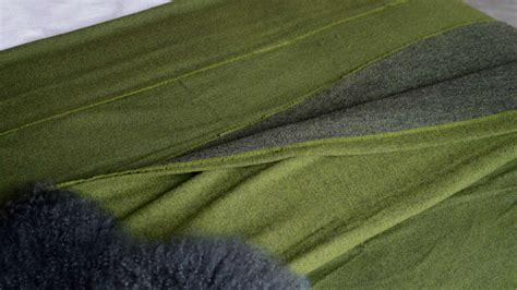 Reversible Pure Wool Throw Green And Dark Grey Natural Bed Company