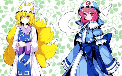 Blondes Tails Video Games Touhou Dress Ghosts Pink Hair