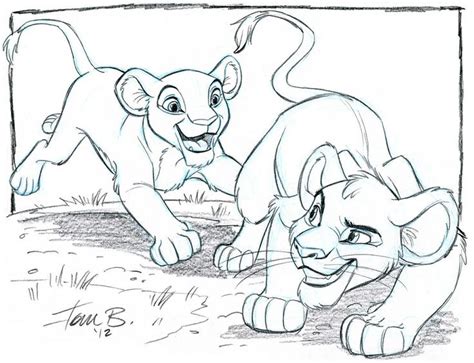 Simba And Nala I Love Those Two Disney Drawings Sketches Lion King