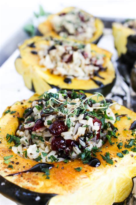 Wild Rice And Cranberry Stuffed Acorn Squash Good Habits Guilty