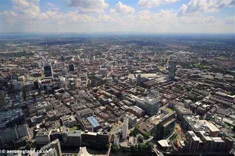 Aeroengland Aerial View Of Manchester City Centre Showing Piccadilly