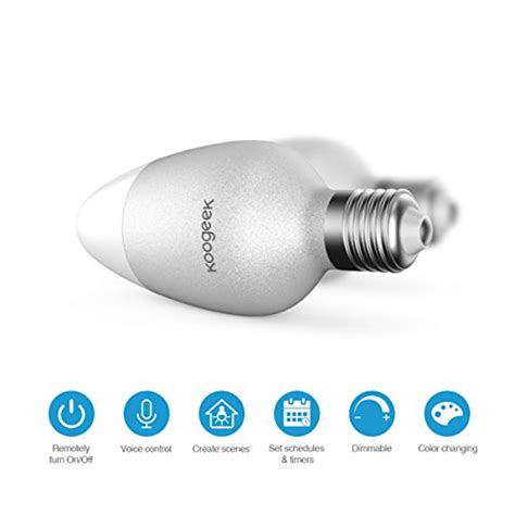 Homekit Light Bulb Koogeek Smart Bulb Color Changing Dimmable Wi Fi