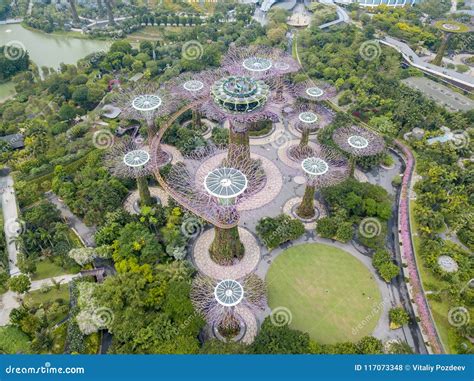 Aerial View Of The Botanical Garden Stock Photo Image Of Architecture