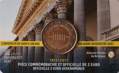 België 2 Euro 2017 200 Jaar Universiteit Van Gent In Coincard Frans