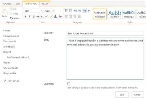 How To Use The Azure Content Moderator In Office 365 Practical365