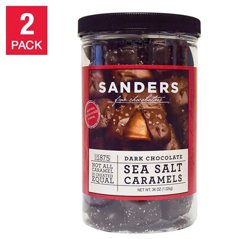 Sanders Dark Chocolate Sea Salt Caramels 36 Oz 2 Pack