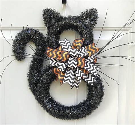 Halloween Black Cat Door Hanger Halloween Decor Cat Decor Halloween