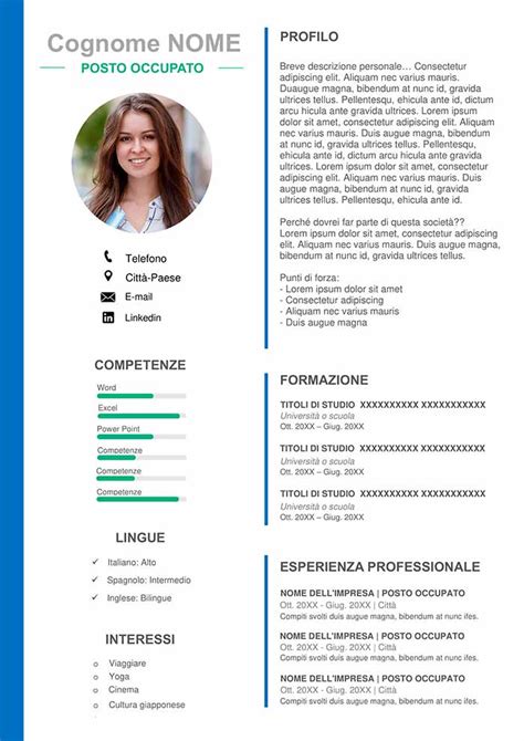 Layout Di Cv In Formato Word Download Gratis Template Cv Riset