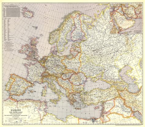 Europe 1943 Wall Map By National Geographic Mapsales