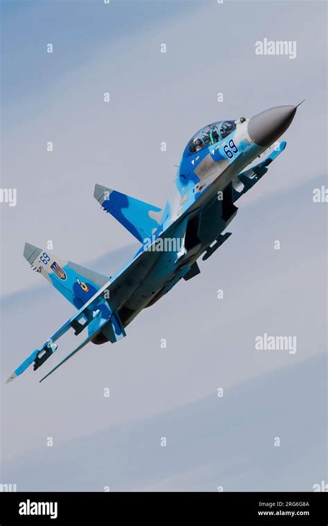 Ukrainian Air Force Sukhoi Su 27 Flanker In Flight Hradec Kralove