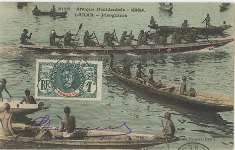 Lot Antique Vintage Rare Senegal Natives Postcard