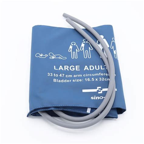 Reusable Blood Pressure Cuff Double Tube Large Adult Use 33 47 Cm Arm