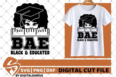 Graduated Svg Black And Educated Svg Peek A Boo Afro Svg