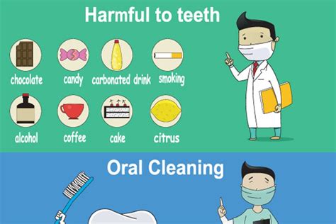 Cartoon Dental Hygiene Concept Custom Designed Illustrations