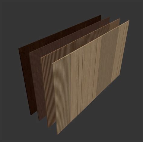Wood Panels Set1 3d Model Cgtrader