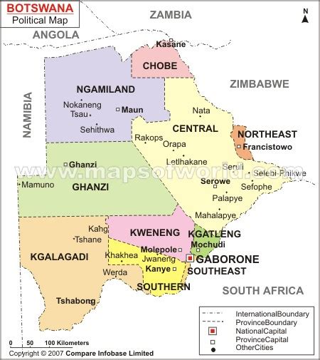 Botswana Ethnic Map