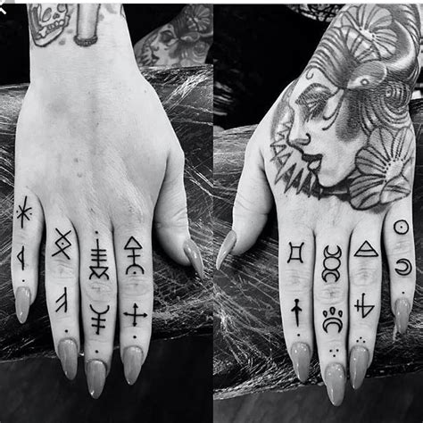 30 Wonderfully Witchy Tattoos Hand Tattoos For Women Rune Tattoo