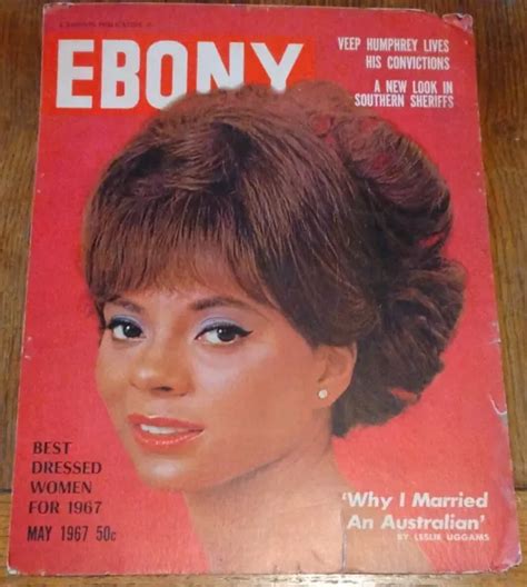 Vintage May 1967 Ebony Magazine Cardboard Advertisement Poster Leslie