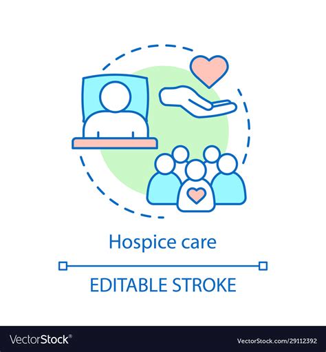 Hospice Care Concept Icon Royalty Free Vector Image