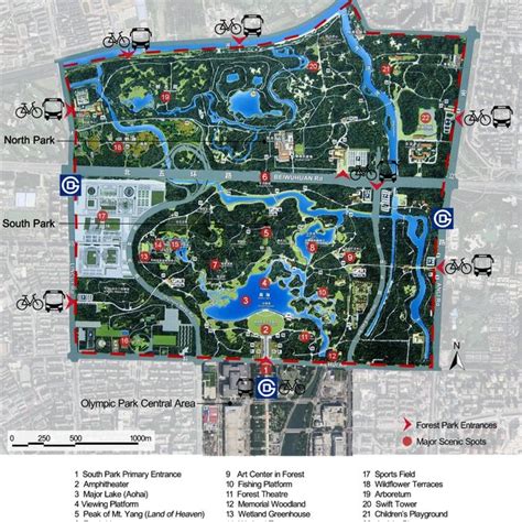 The Master Plan Of Beijing Olympic Forest Park Adapted From Map
