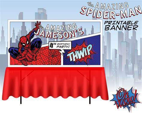 Spider Man Super Hero Custom Backdrop By Ohwowdesign On Etsy Custom