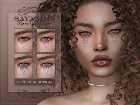 The Sims Resource Face Glitter By Saya Sims • Sims 4 Downloads