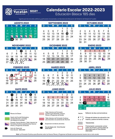 Segey Presenta Calendario Escolar 2022 2023 De 185 Días