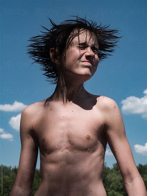 Teenager With Wet Hair By Stocksy Contributor Stas Pylypets Stocksy