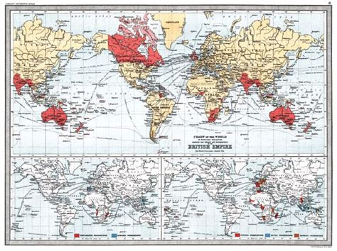 British Empire 1890 Vintage Map The Chart And Map Shop Vintage Map