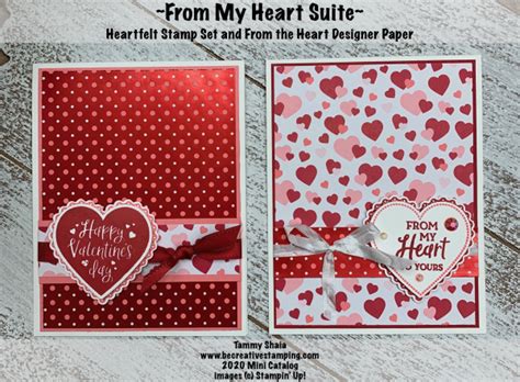 From My Heart Suite By Stampin Up Be Creative Stamping