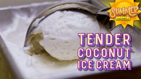 Tender Coconut Ice Cream Easy Homemade Ice Cream Recipe Summer