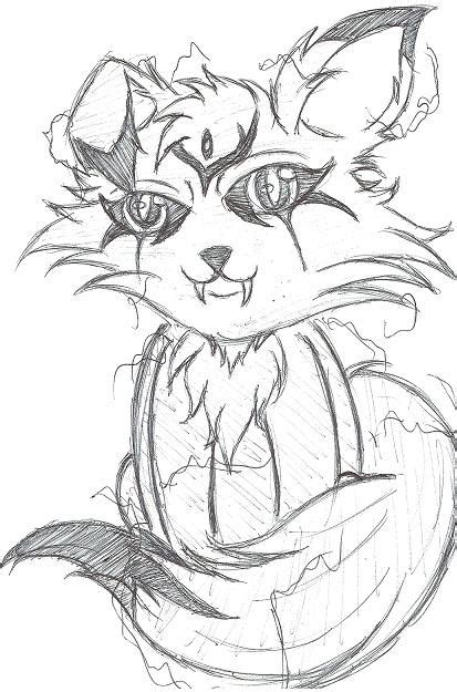 Mini Fox Demon Sketch By Berserkknight On Deviantart