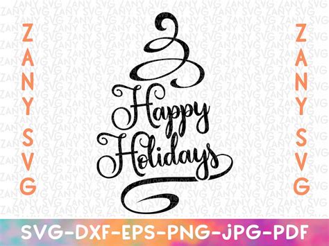 Happy Holidays Svg Files For Cricut Files Merry Christmas Svg Etsy