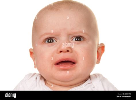 Portrait Of A Crying Baby Stock Photo Alamy