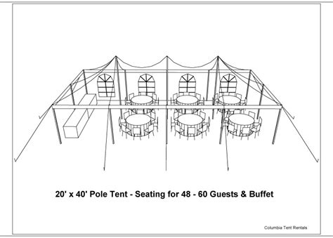20x40 Pole Tent Layouts Pictures Diagrams Rentals Gambaran