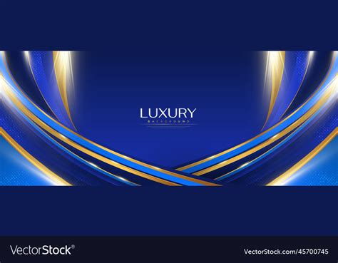 Luxury Blue And Gold Background Royalty Free Vector Image