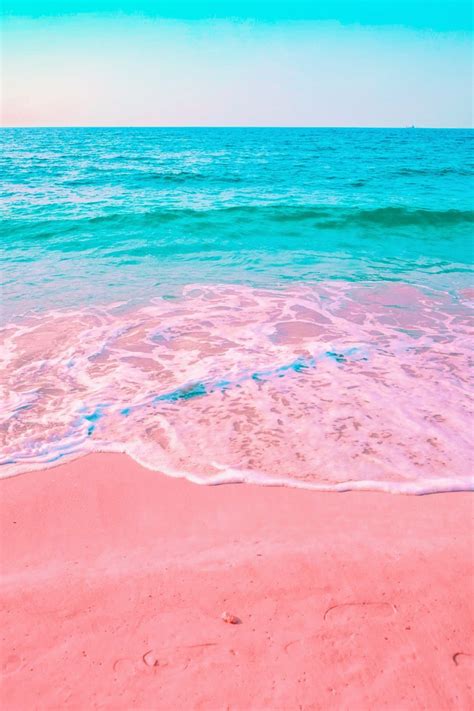 Pink Aesthetic Background Beach Beach Wallpaper