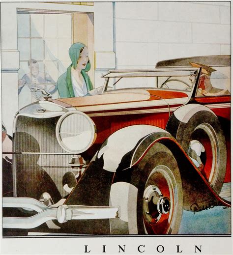 Lincoln Usa Advertise By Reuters Vintage Posters Art Deco Posters