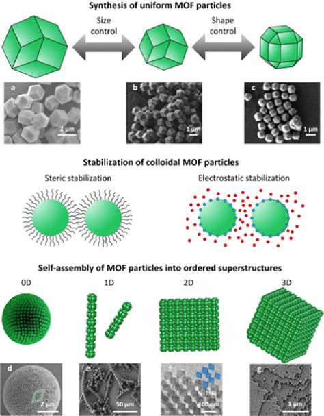 Schematic Of The Self Assembly Of Mof Particles Including The Download Scientific Diagram
