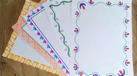 Simple Border Designs On Paper For Project Work Front Cover Page Design