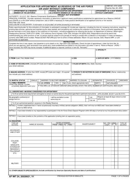 Af Form 24 Fill Out And Sign Online Dochub