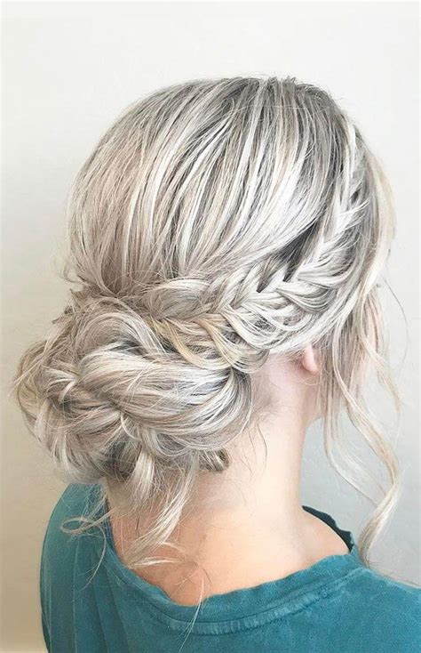 French Crown Braid With Updo Wedding Hairstyle Inspiration 2781863