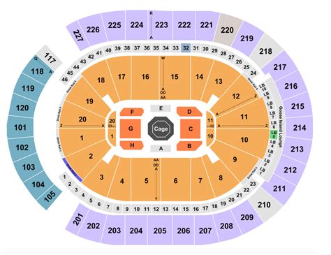 T Mobile Arena Seating Plan Seating Plans Of Sport Arenas Around The