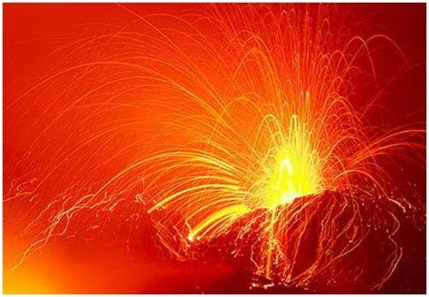 Nature In Orange Volcanoes Lava Moolf