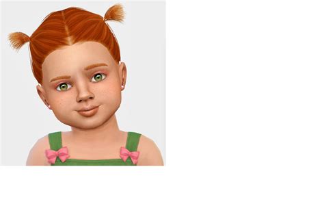 Fabienne Sims 4 Cc Custom Content Toddler Baby Pigtails Hairstyle