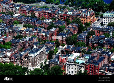 Boston Massachusetts View Of 19th And Early 20th Century Buildings