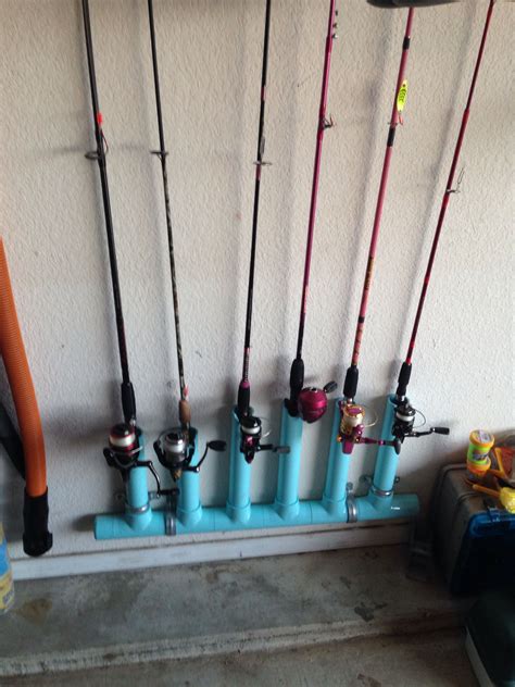 Magical, meaningful items you can't find anywhere else. PVC fishing rod pole holder. Mounted to the wall and out of the way, no more tangles! | Fishing ...